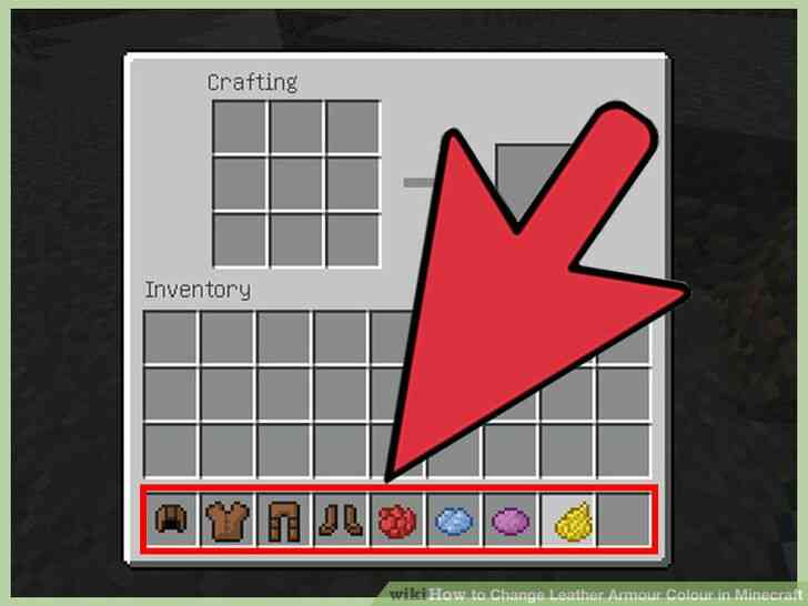 Image intitulée Changement des Armures de Cuir de la Couleur dans Minecraft Étape 1